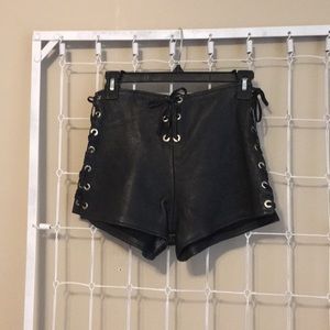 Sexy black deerskin deerskin shorts